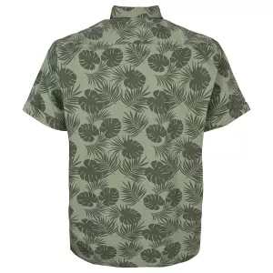 Chemise imprimé floral manches courtes vert de 2XL à 8XL-2XL