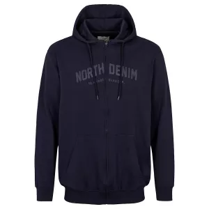 Sweat cardigan à capuche bleu marine 3XL à 8XL