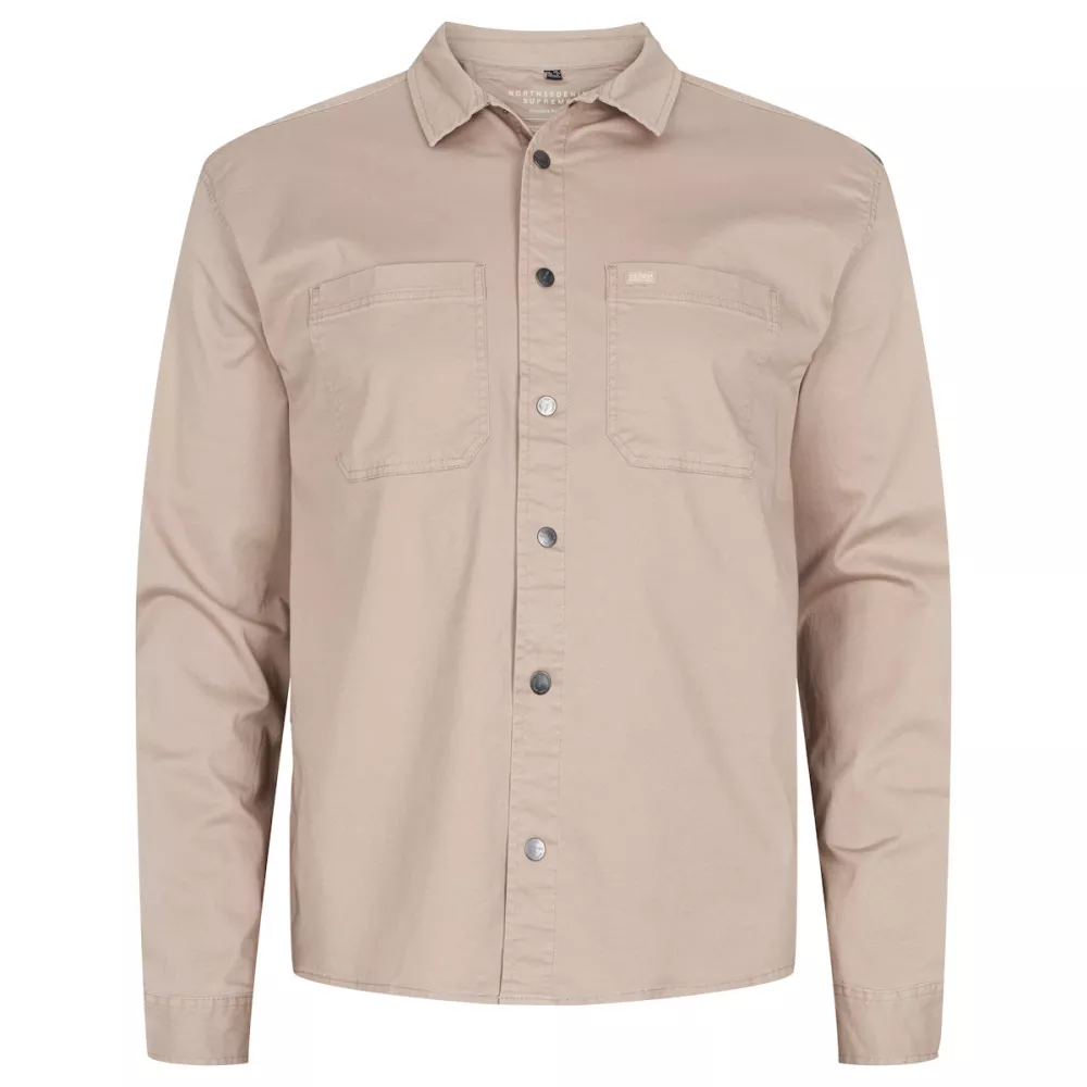 Surchemise à pression Beige clair-5XL