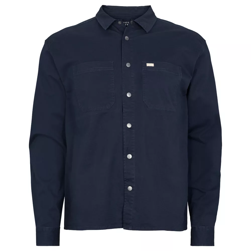 Surchemise à pression bleu marine-5XL