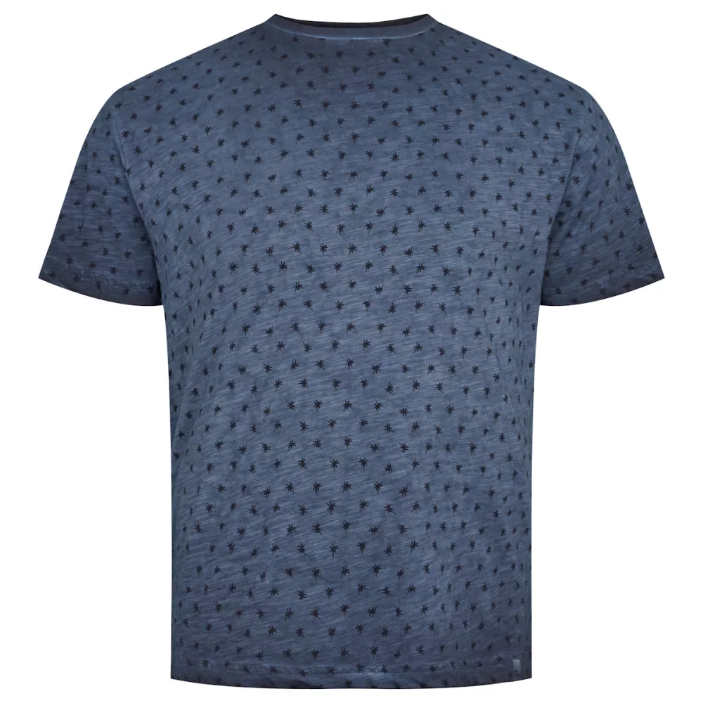 T-shirt palmier cooldye bleu délavé esprit été-3XL