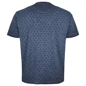 T-shirt palmier cooldye bleu délavé esprit été-7XL