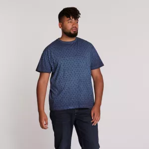 T-shirt palmier cooldye bleu délavé esprit été-3XL