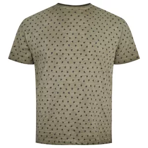 T-shirt palmier cooldye vert olive délavé esprit été