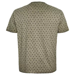 T-shirt palmier cooldye vert olive délavé esprit été-7XL