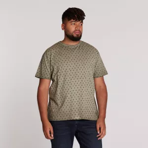 T-shirt palmier cooldye vert olive délavé esprit été-3XL