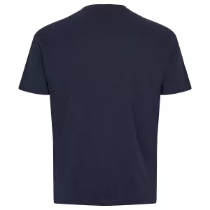 T-shirt col V uni poche poitrine bleu marine-2XL