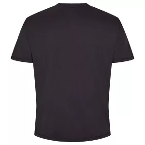 T-shirt col grand-père noir avec poche-4XL