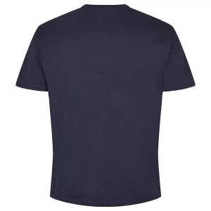 T-shirt col grand-père bleu marine avec poche-8XL