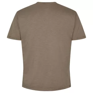 T-shirt col grand-père vert olive avec poche-4XL