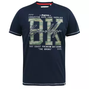 T-shirt D555 BK Brooklyn bleu marine camouflage-7XL
