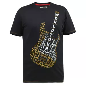 T-shirt noir délavé manche courte 3XL à 8XL-4XL