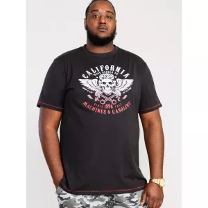 T-shirt noir manche courte 3XL à 6XL - California-5XL