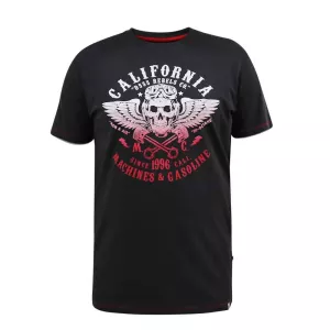 T-shirt noir manche courte 3XL à 6XL - California