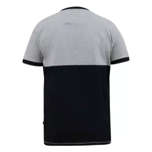 T-shirt bleu marine et gris manche courte 3XL à 6XL - California-6XL