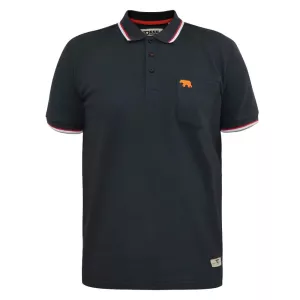 Polo piqué noir manche courte 3XL à 6XL