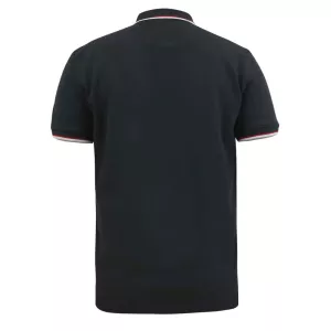 Polo piqué noir manche courte 3XL à 6XL-4XL