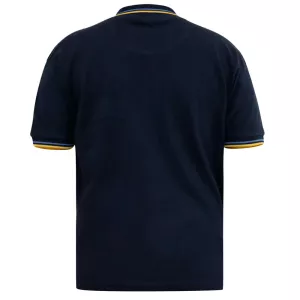 Polo piqué bleu marine manche courte 3XL à 10XL-4XL