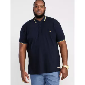 Polo piqué bleu marine manche courte 3XL à 10XL-4XL