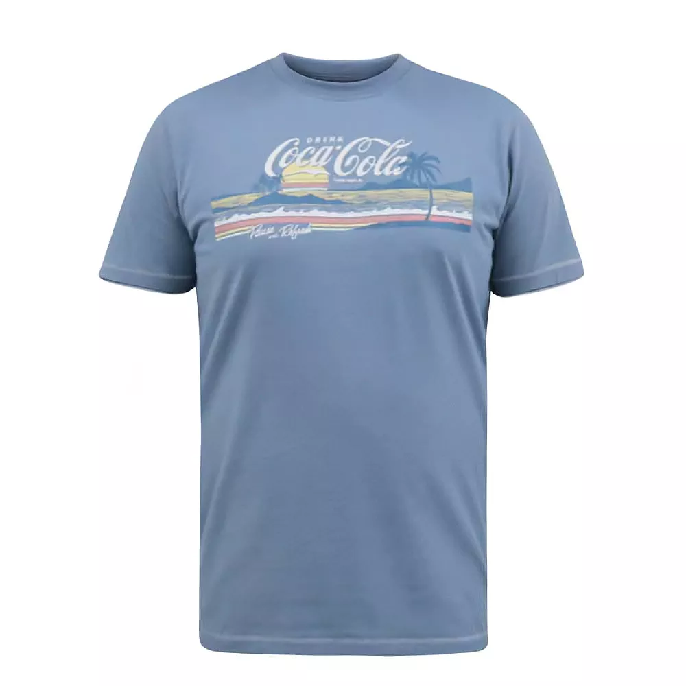 T-shirt bleu clair manche courte 3XL à 6XL - Coca-Cola Beach-3XL