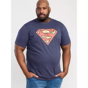 T-shirt Mélange de bleu marine manche courte 3XL à 6XL - Superman -3XL