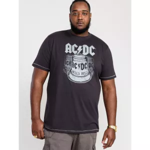T-shirt ACDC Hells Bells D555 noir délavé-5XL