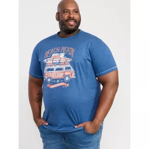 T-shirt Mélange de bleu manche courte 3XL à 10XL -  VW Surf-5XL