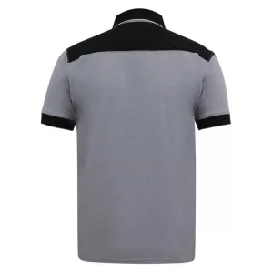 Polo piqué D555 contrasté noir Gris-5XL
