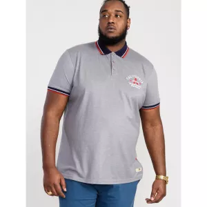 Polo piqué Mélange de gris clair manche courte 3XL à 10XL - California