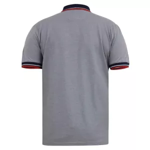 Polo piqué Mélange de gris clair manche courte 3XL à 10XL - California-7XL