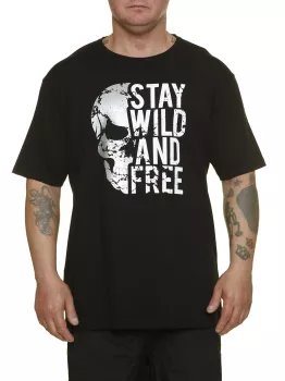 T-shirt noir Skull Stay Wild Maxfort Easy 