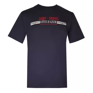 T-shirt Maxfort bleu marine motif Saint-Tropez