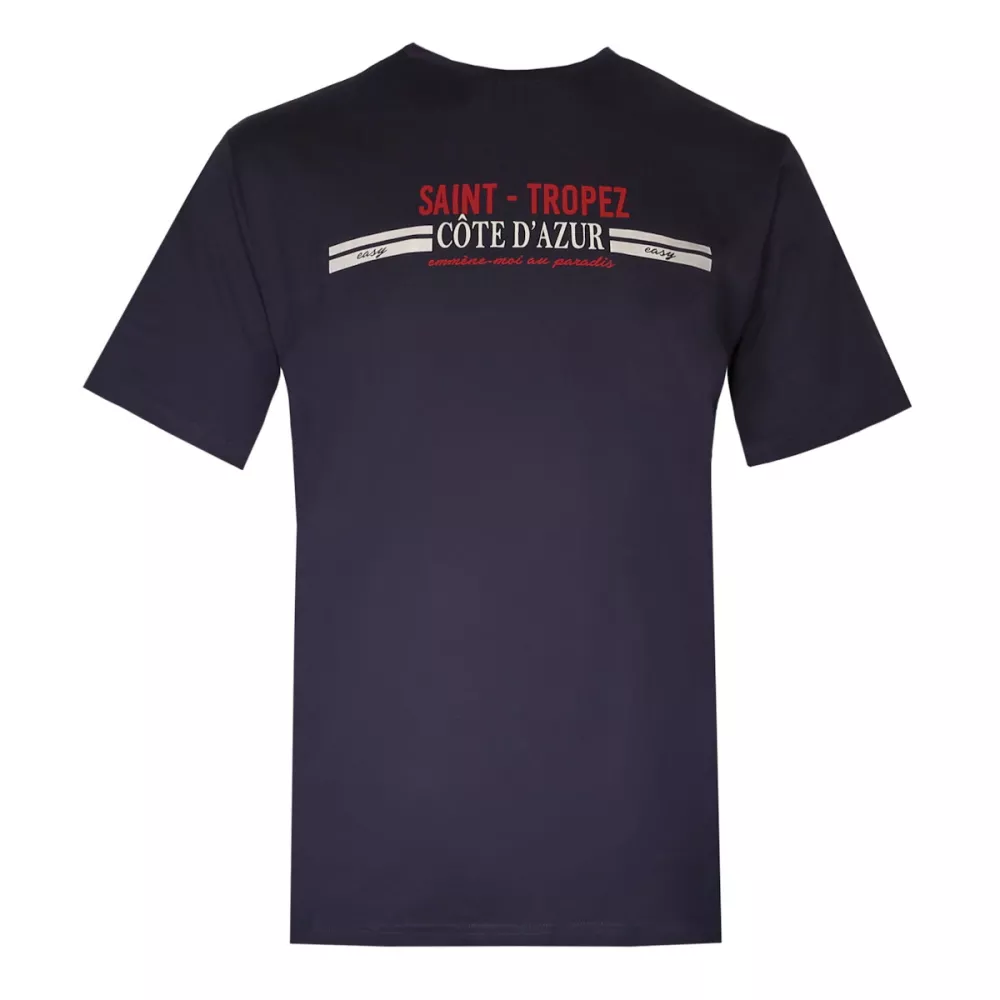 T-shirt Maxfort bleu marine motif Saint-Tropez-3XL