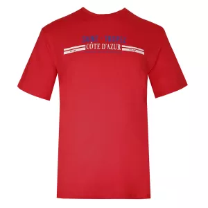 T-shirt Maxfort rouge motif Saint-Tropez