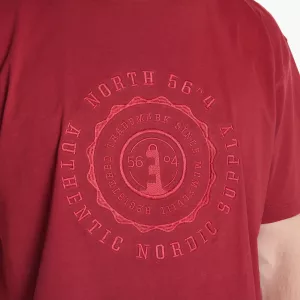 North 56°4 T-shirt manche courte Carmin 3XL à 10XL - Authentic Nordic Supply-3XL