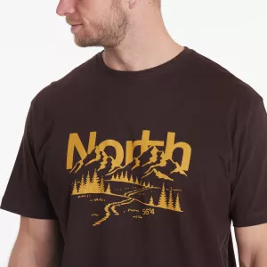 North 56°4 T-shirt manche courte Brun Foncé 3XL à 8XL - Mountain-6XL