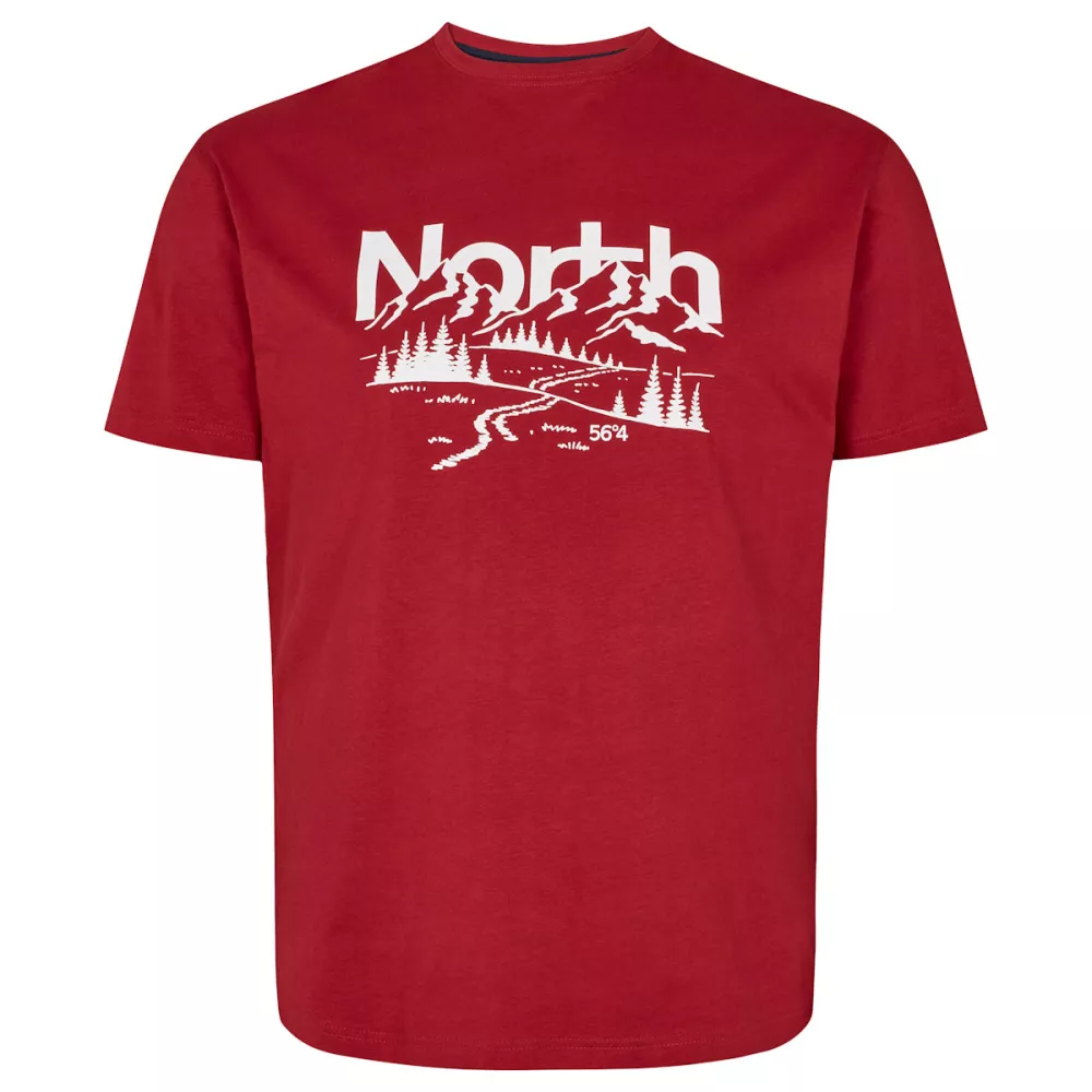 North 56°4 T-shirt manche courte Carmin 3XL à 8XL - Mountain-7XL
