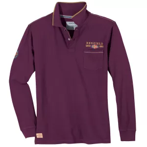 Polo manche longue Barolo foncé de 3XL à 10XL - Green land
