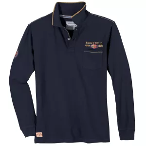 Polo manche longue bleu Acier de 3XL à 10XL - Green land-7XL