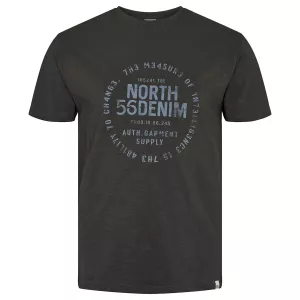 North 56°4 T-shirt manche courte noir Iris 3XL à 8XL - Auth Garment