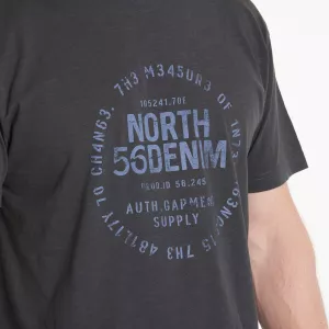 North 56°4 T-shirt manche courte noir Iris 3XL à 8XL - Auth Garment-3XL