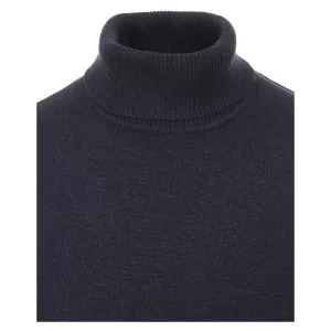 Pull Col roulé manche longue bleu marine de 3XL à 6XL-6XL
