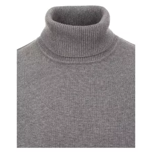 Pull Col roulé manche longue gris clair de 3XL à 6XL-6XL