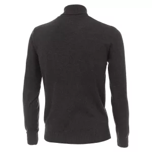 Pull Col roulé manche longue gris foncé de 3XL à 6XL-5XL
