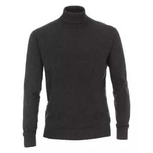 Pull Col roulé manche longue gris foncé de 3XL à 6XL