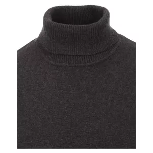 Pull Col roulé manche longue gris foncé de 3XL à 6XL-5XL