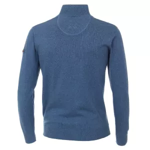 Pull Col zippé manche longue bleu admiral de 3XL à 6XL-5XL