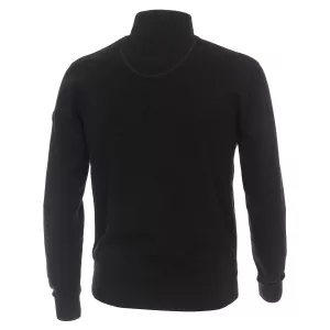 Pull Col zippé manche longue noir de 3XL à 6XL-3XL