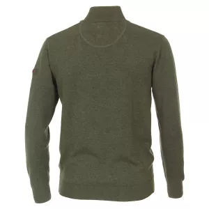 Pull Col zippé manche longue vert foncé de 3XL à 6XL-3XL