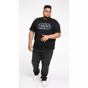 T-shirt noir manche courte 3XL à 10XL - Starwars-5XL